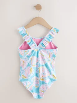 Next coquille Bleu - Maillot de bain à volants (3-16ans) Clearance