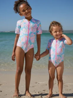 Next coquille Bleu - Maillot de bain Sunsafe à manches courtes (3mois à16ans) Sale