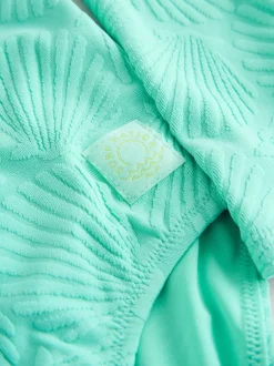 Next Coquille vert menthe - Maillot de bain à Texture Manches longues (3-16ans) Outlet