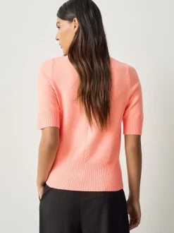 Next - Haut super doux en maille à manches courtes Corail Fluro Best