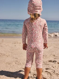 Next Corail Rose Ditsy Fleuri - Maillot de bain longue jambe Sunsafe (3mths-7yrs) Online
