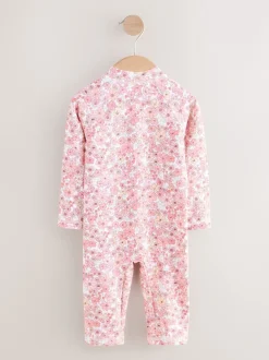 Next Corail Rose Ditsy Fleuri - Maillot de bain longue jambe Sunsafe (3mths-7yrs) Online