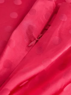 Next Corail/rose - Jupe en satin jacquard à pois Best