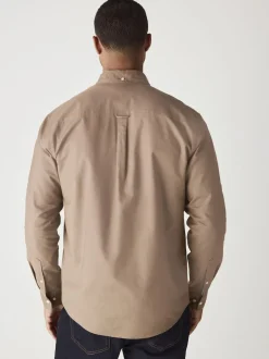 Next - Ajustement régulier - Chemise Oxford à manches longues Couleur pierre naturelle Online