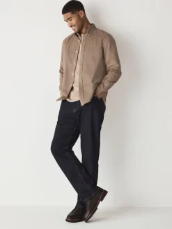 Next - Ajustement régulier - Chemise Oxford à manches longues Couleur pierre naturelle Online