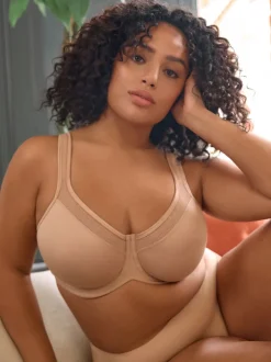 Next Couleur praline - F-K Ultimate Support Cotton Minimiser Soutien-gorge à bretelles rembourré Online