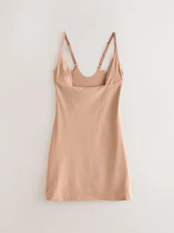 Next Couleur praline - Gainant à contrôle moyen en coton haut de gamme Wear Your Own Bra Slip Sale