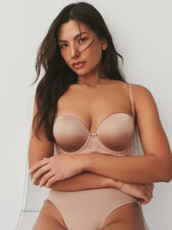 Next Couleur praline - Soutien-gorge push-up push-up A-DD Triple Boost sans bretelles New