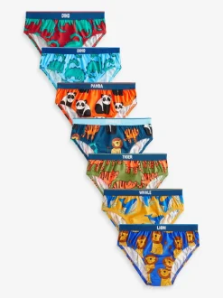 Next Couleurs vives à imprimé animal - Lot de 7 slips en coton (1.5-10ans) Hot