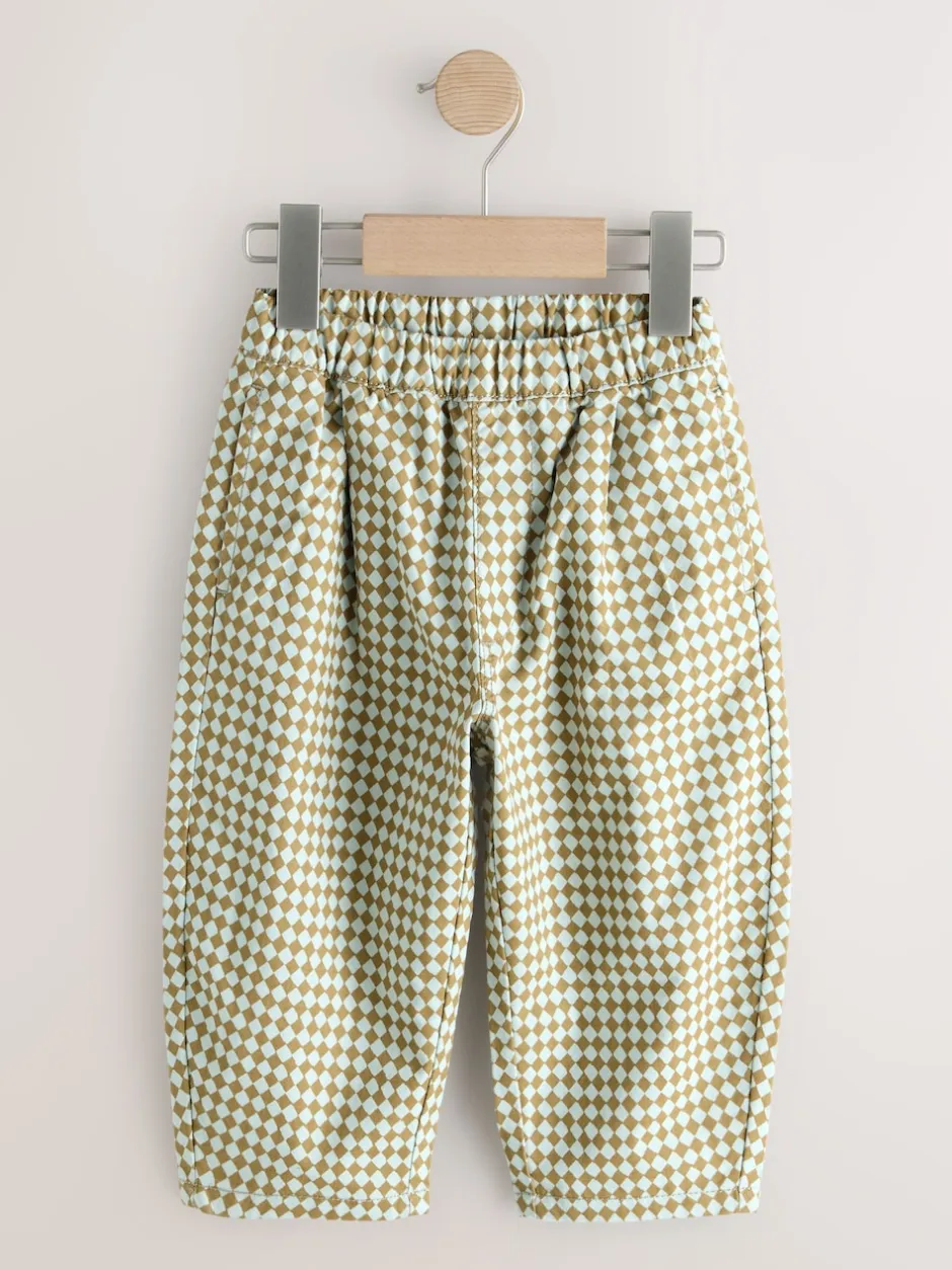 Next Court Harlequin Vert/Bleu - Pantalon à enfiler Barrel (3mois7ans) (3mois à7ans)