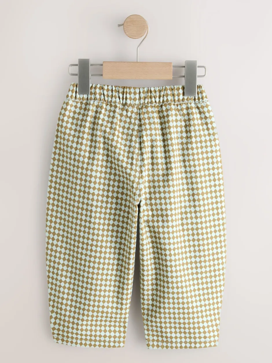 Next Court Harlequin Vert/Bleu - Pantalon à enfiler Barrel (3mois7ans) (3mois à7ans)
