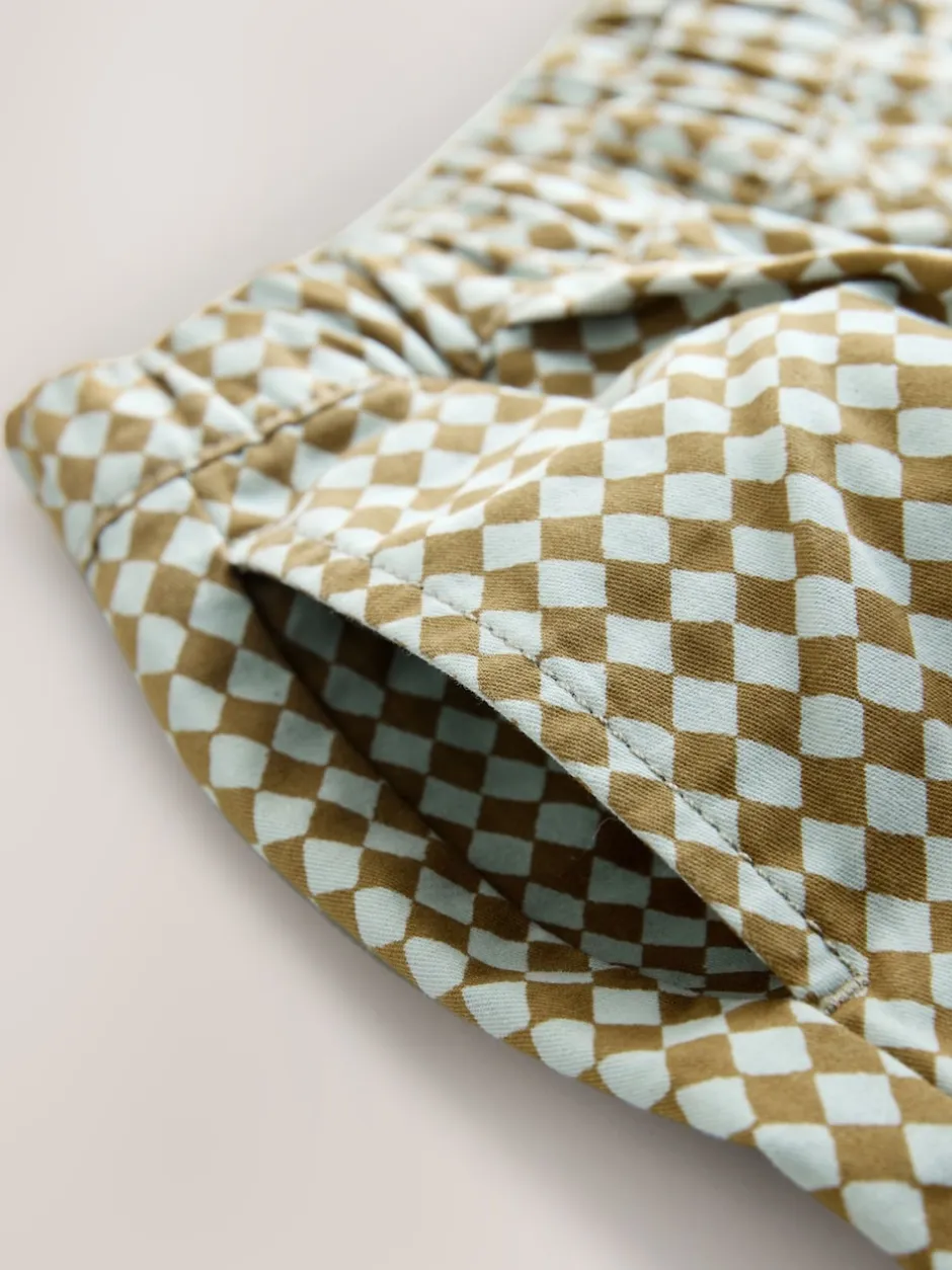 Next Court Harlequin Vert/Bleu - Pantalon à enfiler Barrel (3mois7ans) (3mois à7ans)