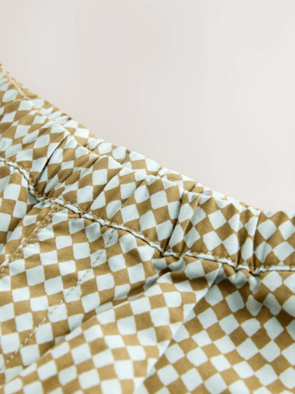 Next Court Harlequin Vert/Bleu - Pantalon à enfiler Barrel (3mois7ans) (3mois à7ans)