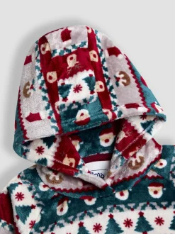 Jojo Maman Bébé Couverture à capuche imprimé Noël Sale
