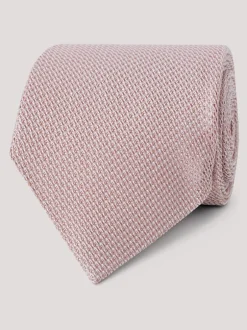 Hawes & Curtis Cravate rose poudré grenadine Discount