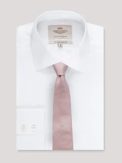 Hawes & Curtis Cravate rose poudré grenadine Discount