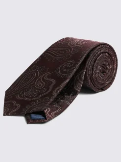 MOSS Cravate à motif paisley chatoyant Clearance