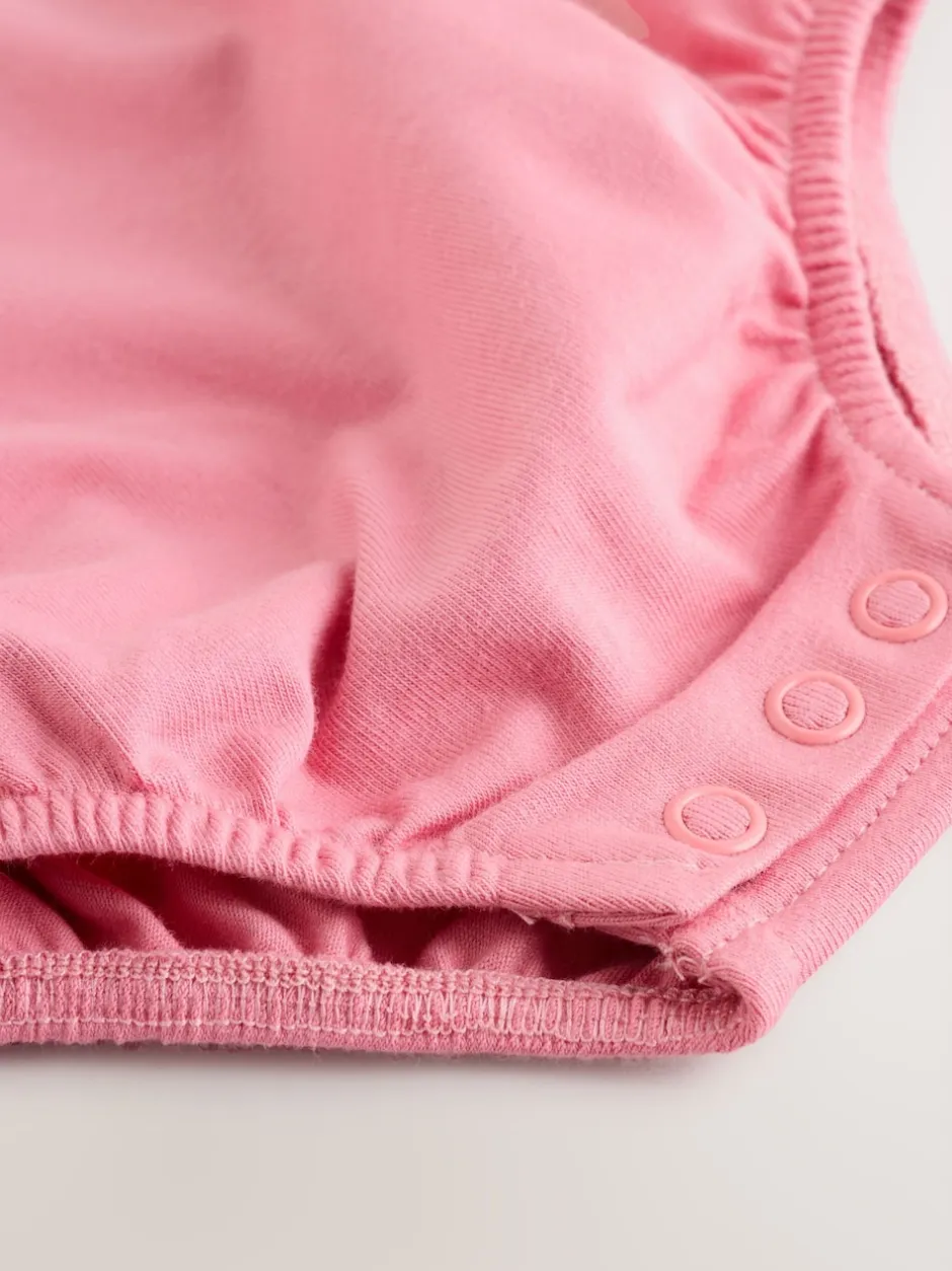 Next Cream / Personnage rose - Ensemble deux pièces salopette et body bébé (0mois-3ans) New