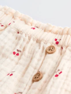 Next Cream/ cerise rouge - Hauts et Pantalons bébé à Manches longues Ensemble 2 pièces (0mois-2ans)