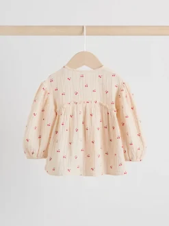 Next Cream/ cerise rouge - Hauts et Pantalons bébé à Manches longues Ensemble 2 pièces (0mois-2ans)