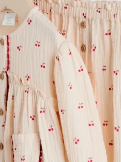 Next Cream/ cerise rouge - Hauts et Pantalons bébé à Manches longues Ensemble 2 pièces (0mois-2ans)