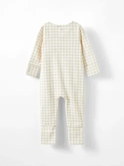 Cotton On Cream Colombe - Barboteuse zippée en coton à manches longues