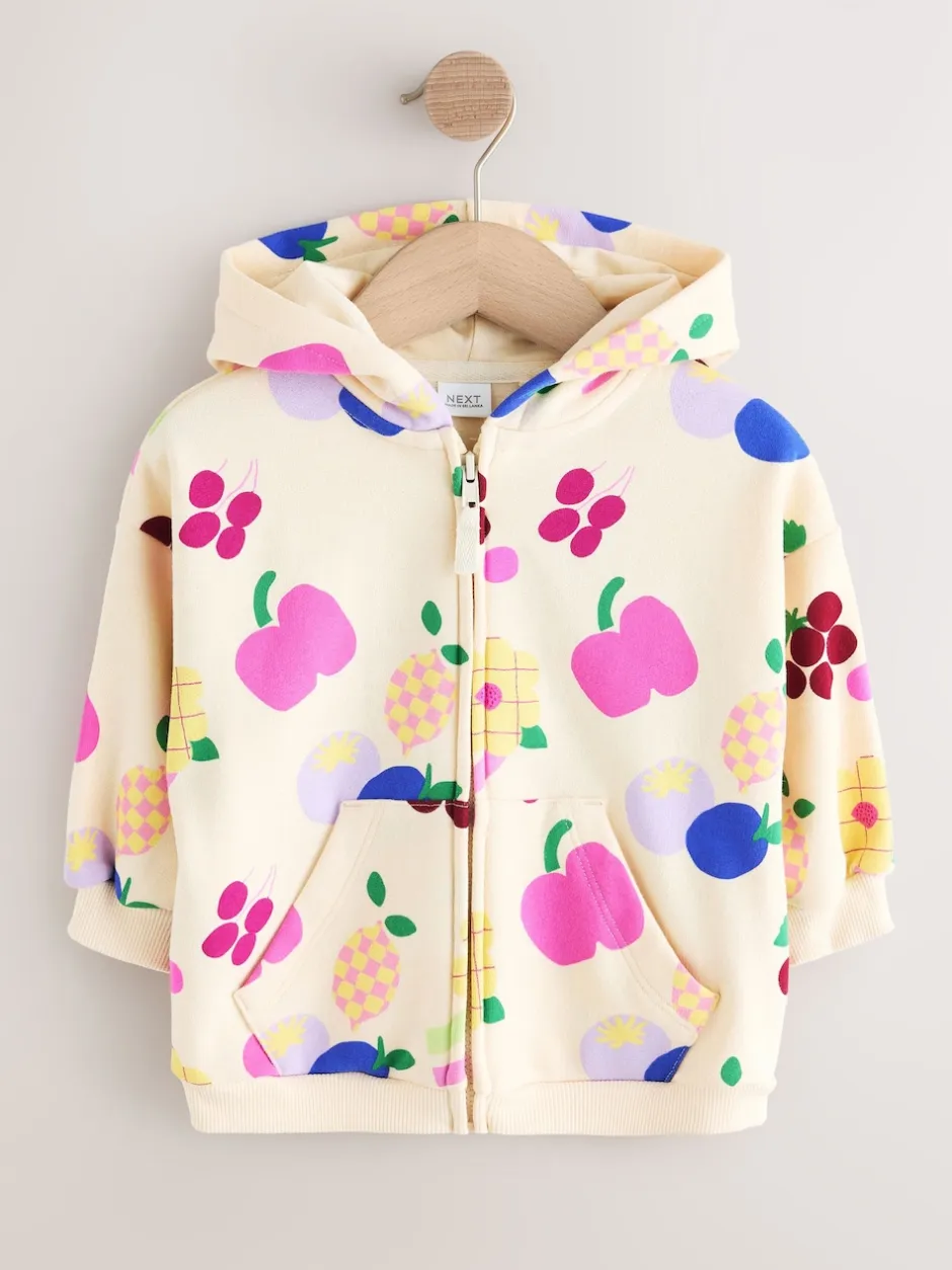 Next Cream Fruit - Sweat à capuche zippé (3mths-7yrs) Online