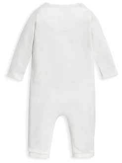 Crème - Barboteuse Mamas & Papas Cream Safari brodée 100% coton Best