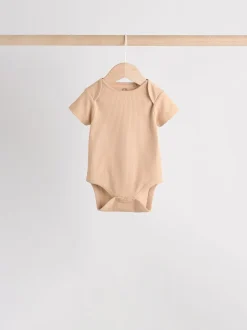 Next Crème - Bébé Manches courtes Bodysuits 5 Pack Clearance