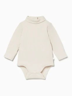 Mori Crème - Body ultra-doux à col roulé côtelé Online