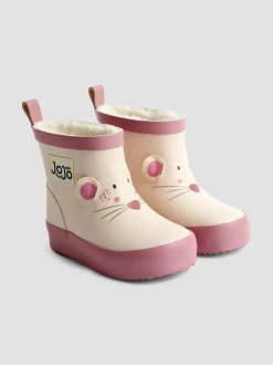 Jojo Maman Bébé Crème - Bottes de pluie imprimées courtes Discount