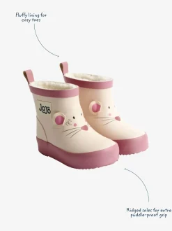 Jojo Maman Bébé Crème - Bottes de pluie imprimées courtes Discount
