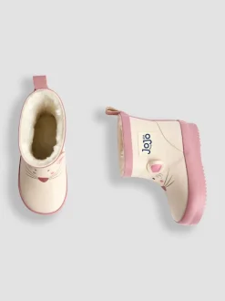 Jojo Maman Bébé Crème - Bottes de pluie imprimées courtes Discount