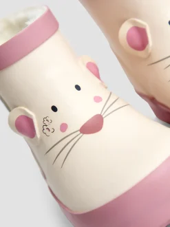 Jojo Maman Bébé Crème - Bottes de pluie imprimées courtes Discount