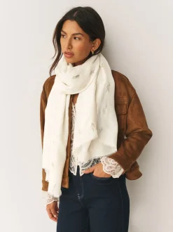 Next Crème - Écharpe légère imprimée en aluminium Online