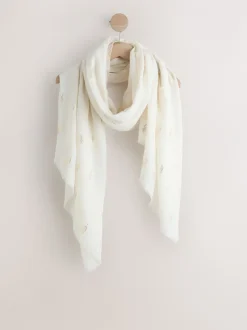 Next Crème - Écharpe légère imprimée en aluminium Online