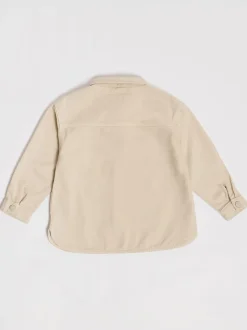 GEN Crème - Chemise à popover tissée New