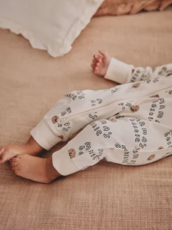 Next Crème - Combinaison de nuit bébé sans pieds zippée Family Two Way (0-18mois) Discount