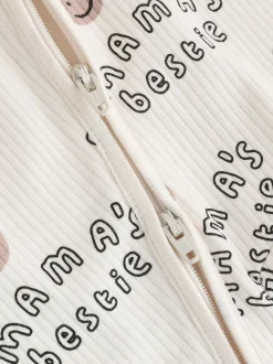 Next Crème - Combinaison de nuit bébé sans pieds zippée Family Two Way (0-18mois) Discount