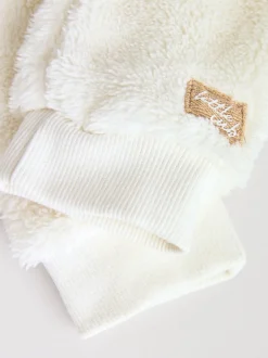 Next Crème - Ensemble bébé sweat à capuche et jogging Borg (0mois-2ans) Outlet