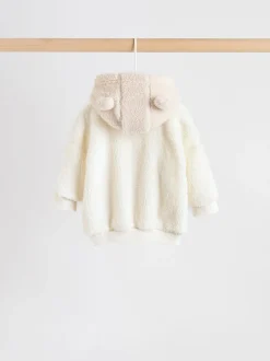 Next Crème - Ensemble bébé sweat à capuche et jogging Borg (0mois-2ans) Outlet