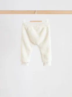 Next Crème - Ensemble bébé sweat à capuche et jogging Borg (0mois-2ans) Outlet