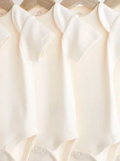 Next Crème - Essential Baby Manches courtes Bodysuits 5 Pack Outlet