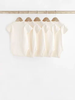 Next Crème - Essential Baby Manches courtes Bodysuits 5 Pack Outlet