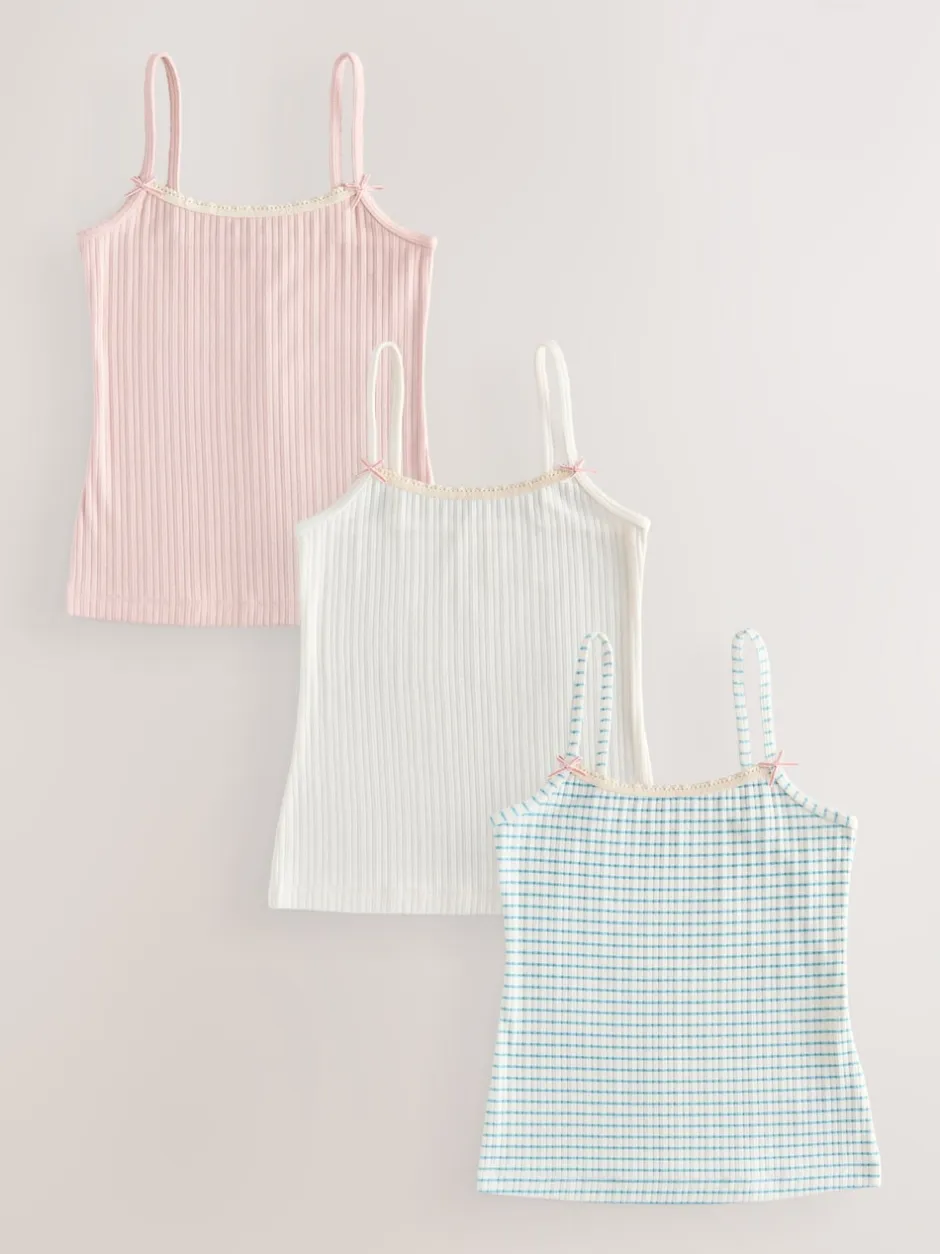 Next Crème - Gilets cami texturés à bretelles Lot de 3 (1.5-16ans)