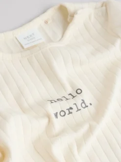 Next Crème - Hello World ensemble haut et legging bébé (0-18mois) Sale