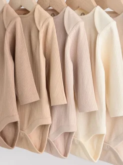 Next Crème - Lot de 5 bodys à manches longues pour bébé Sale