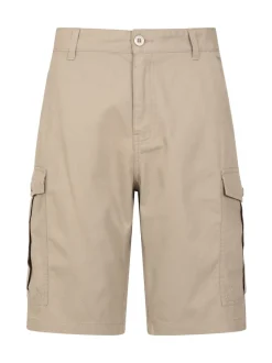 Mountain Warehouse - Mens Lakeside 100% Cotton Cargo Shorts Crème Discount