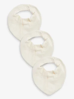 Next Crème - Muslin Baby Dribble BIBS 3 Pack Online