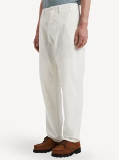 Norse Projects Crème - Pantalons de travail Lukas décontractés